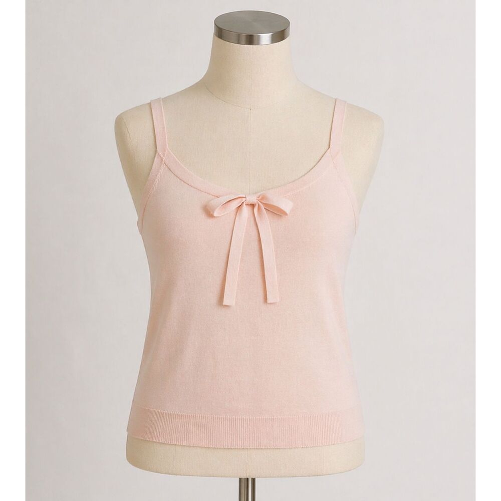 Isaac Mizrahi Blush Pink Top XL Feminine Girl Coquette Balletcore‎ Minimal Chic